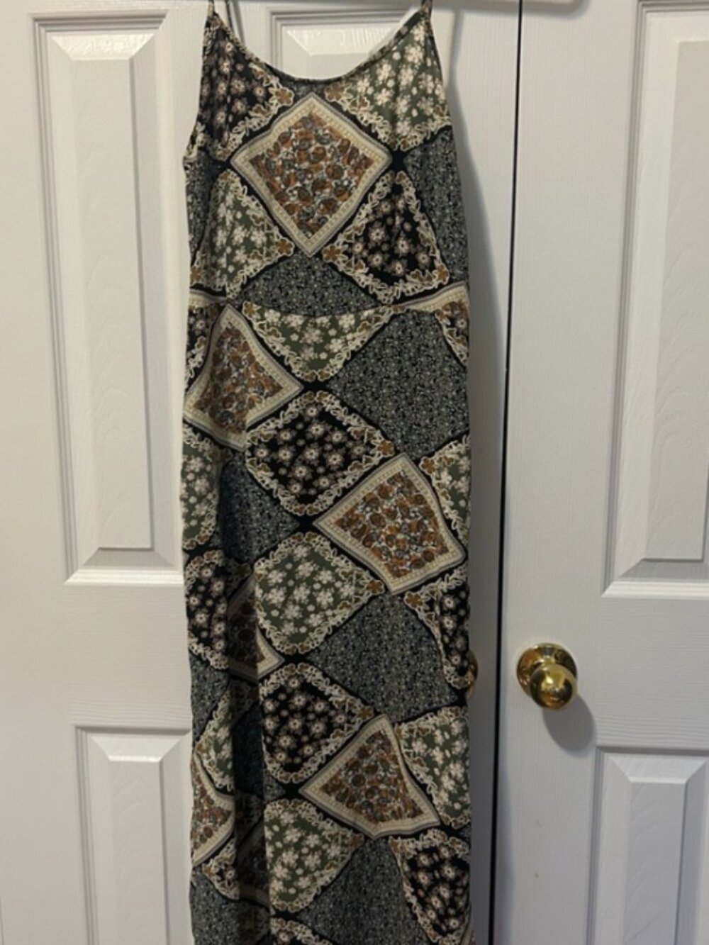 Maxi Patchwork Print Dress